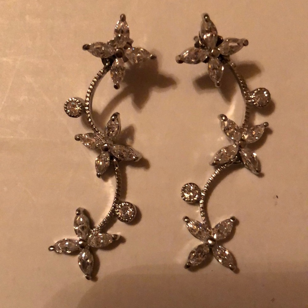 Sterling silver cz earrings